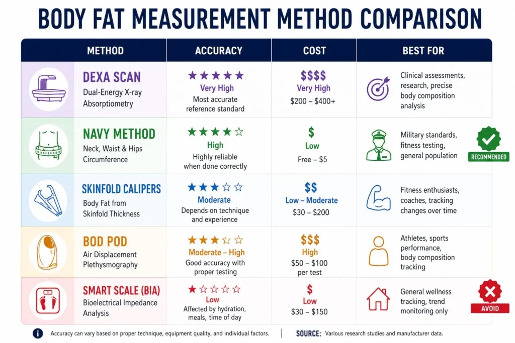 different bf methods comparison