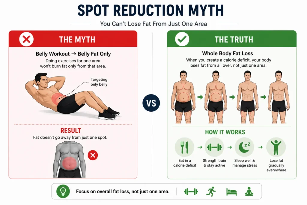 spot reduction myth vs truth