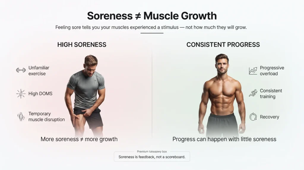 muscle soreness vs muscle growth